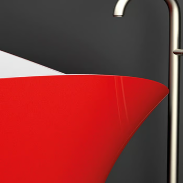 FLOWER STYLE RED FERRARI - Freestanding bathtub by Glass Design - view 3